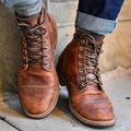Botín de Cuero Vegano para Hombre, Otoño-Invierno