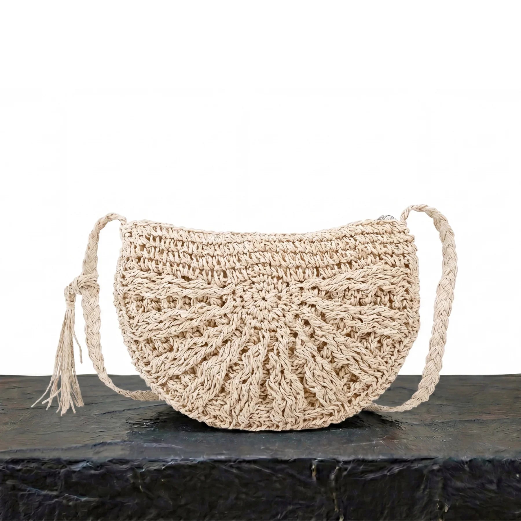 Bolso Tejido Minimalista Bicolor