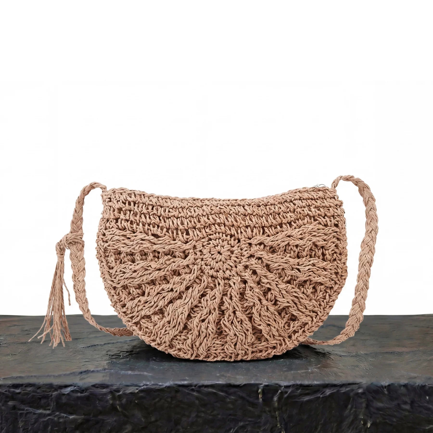 Bolso Tejido Minimalista Bicolor