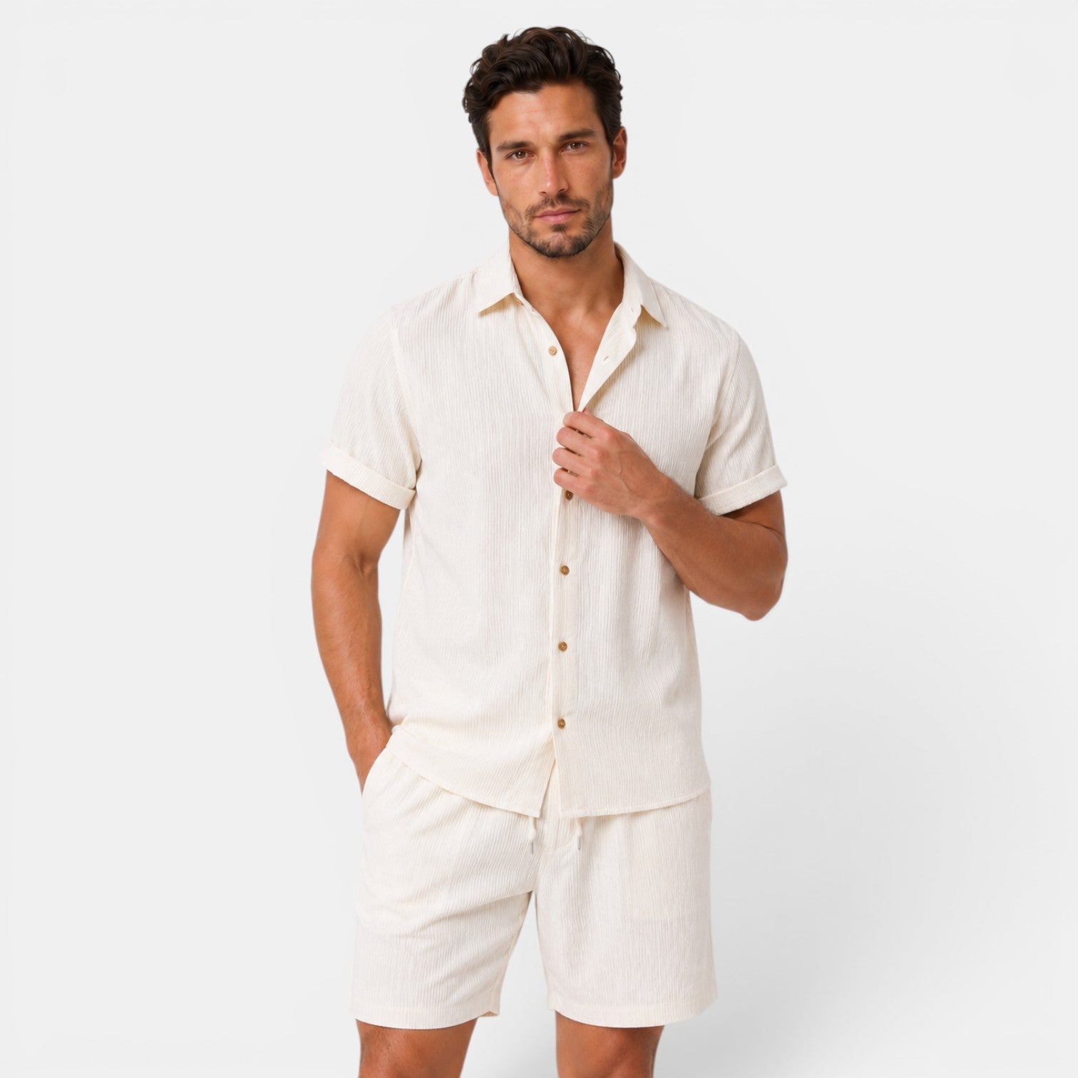 Conjunto Camisa Shorts Hombre