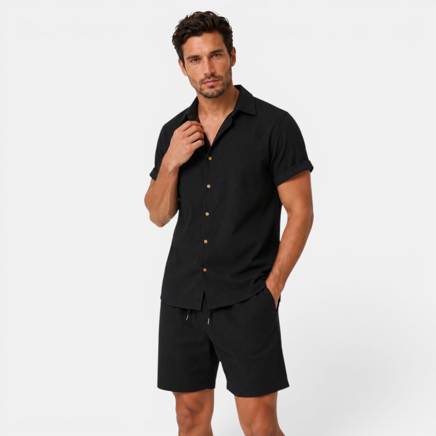 Conjunto Camisa Shorts Hombre