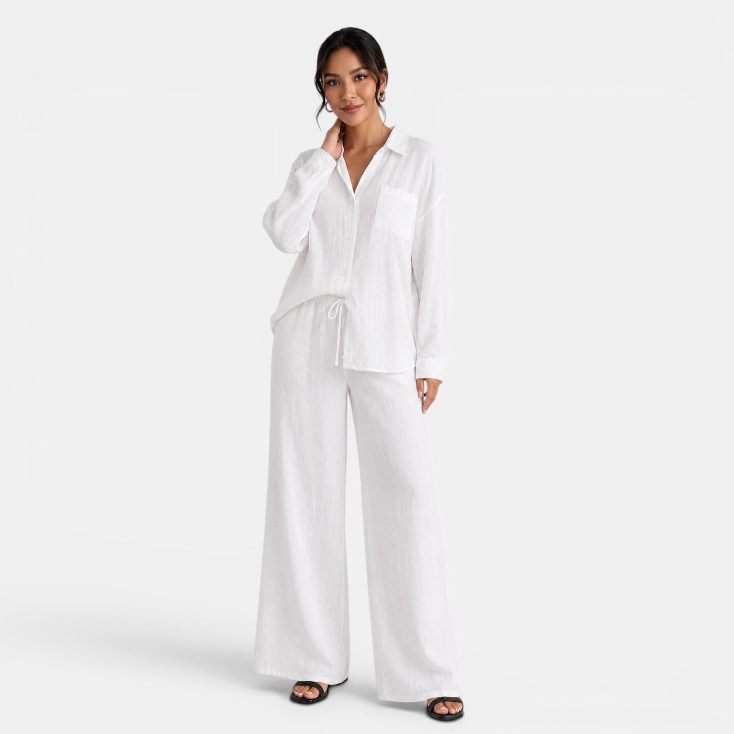 Conjunto Lino Mujer Talla Grande