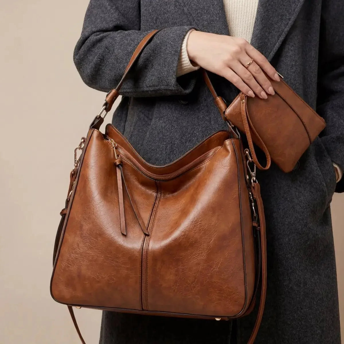 Combo Favoritos: Bolso Hobo + Cartera Vintage de Regalo