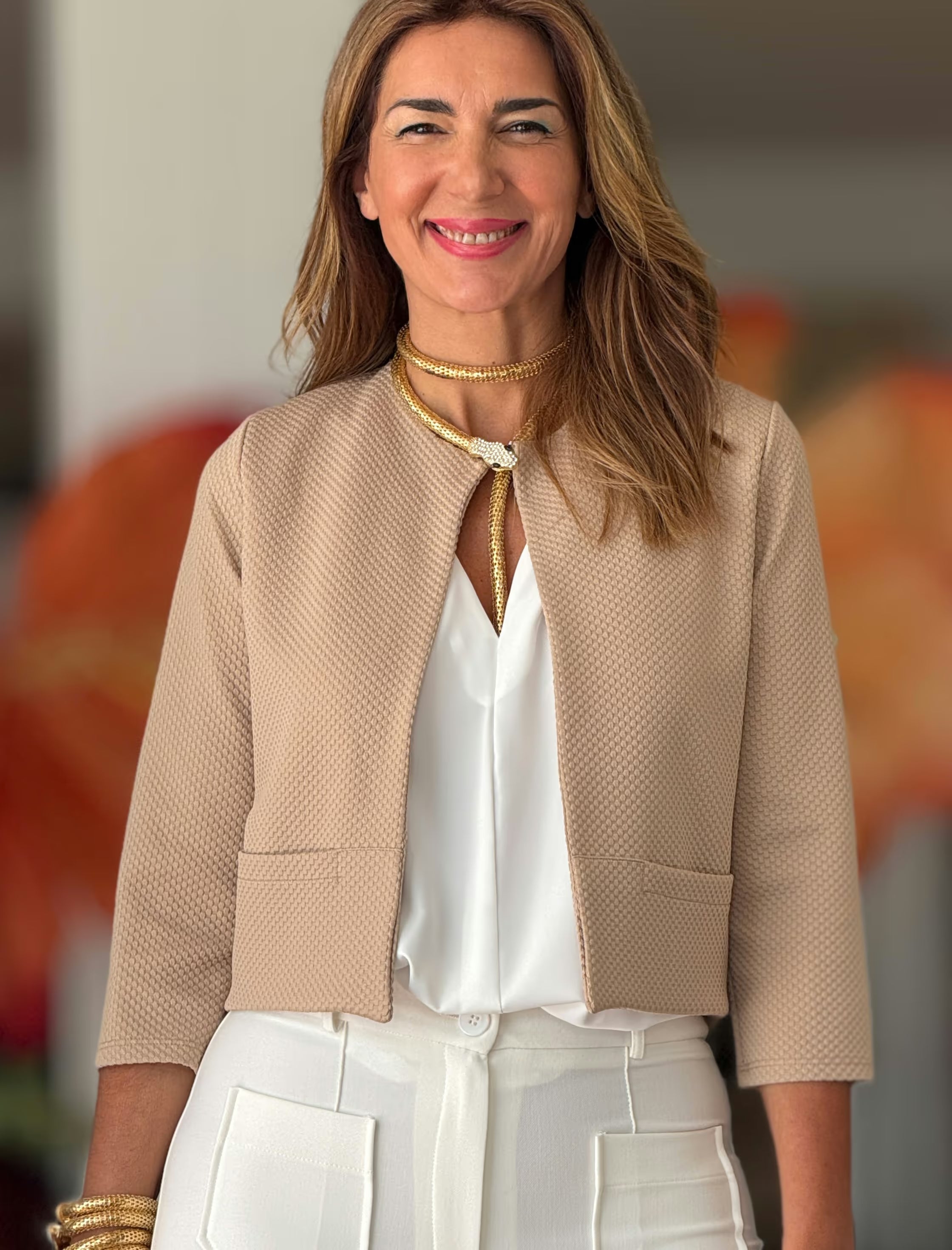 Blusa Blanca Fluida Chic
