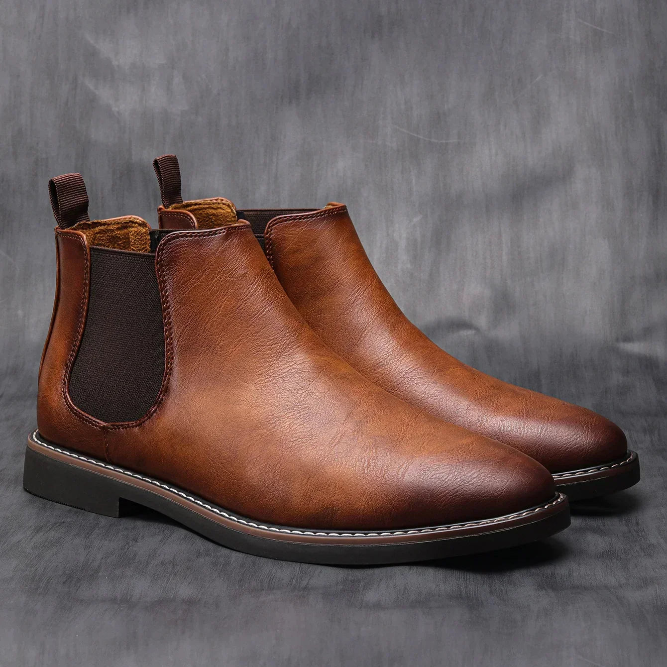 Botas Chelsea de Cuero Sintético Retro