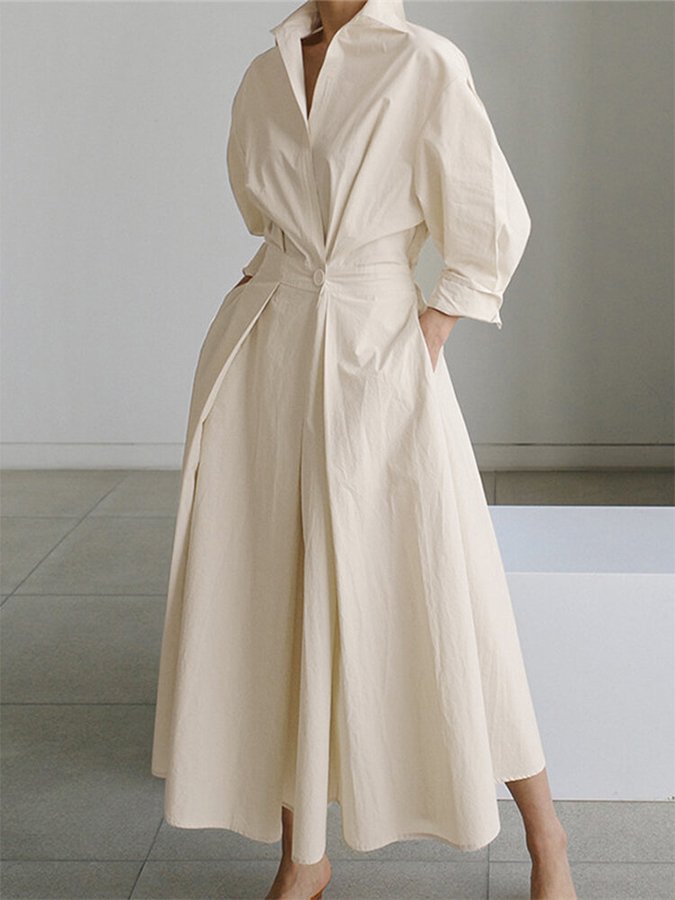 Vestido Elegante de Estilo Vintage en Tejido Ligero para Ocasiones Especiales