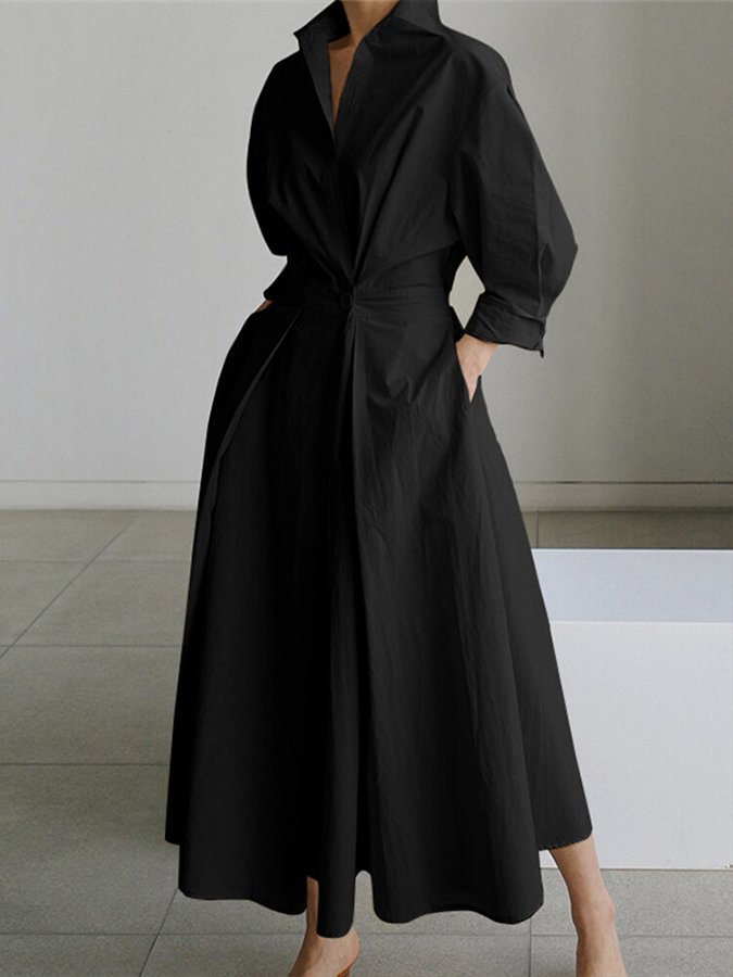 Vestido Elegante de Estilo Vintage en Tejido Ligero para Ocasiones Especiales