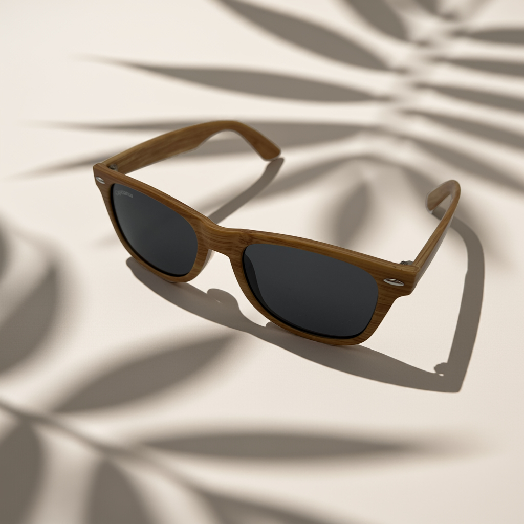 Gafas de Sol con Montura Efecto Madera UV400