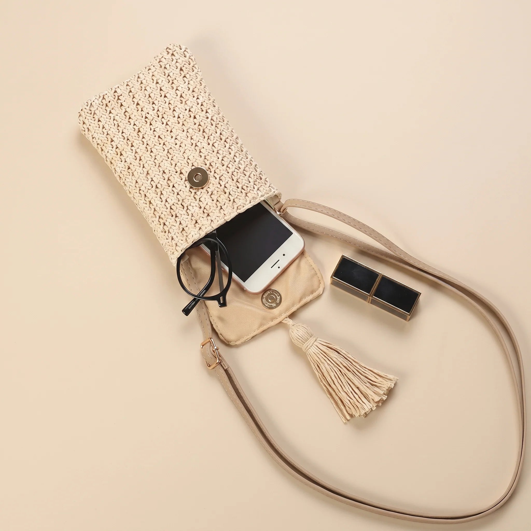 Bolso para Teléfono de Verano, Textura Trenzada