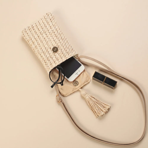 Bolso para Teléfono de Verano, Textura Trenzada