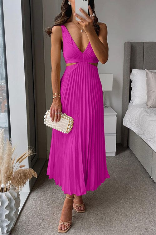 Dôre – Vestido Midi con Línea A, Escote en V Clásico y Silueta Atemporal