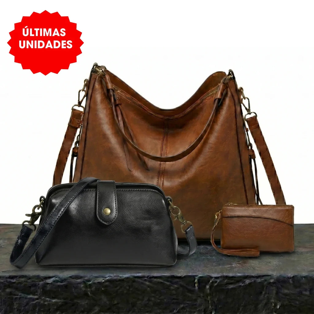 Combo Favoritos: Bolso Hobo + Cartera Vintage de Regalo