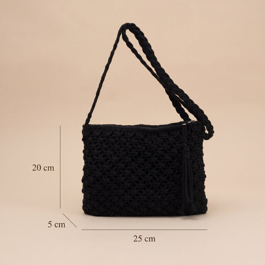 Bandolera de Verano Tejida, Estilo Macramé