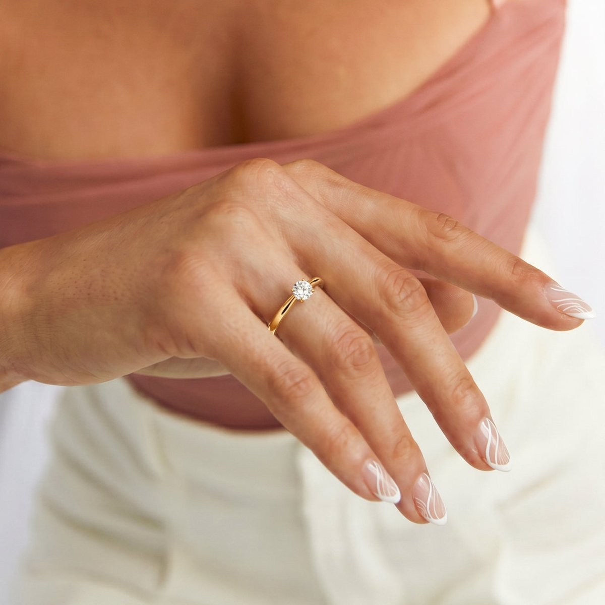 Anillo Circonita Solitaria