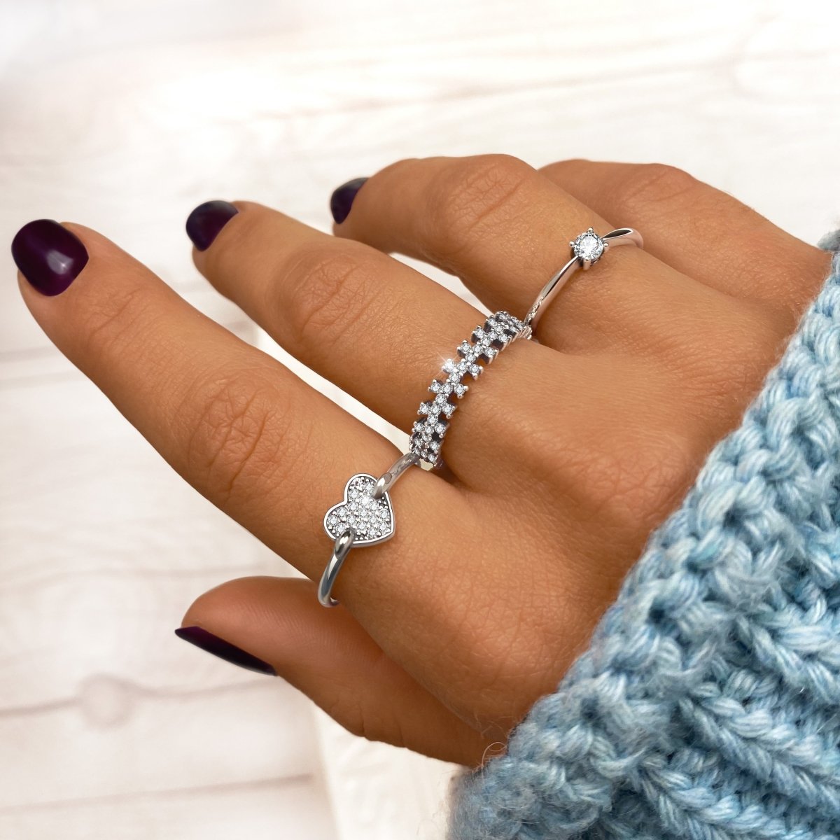 Anillo Circonita Solitaria