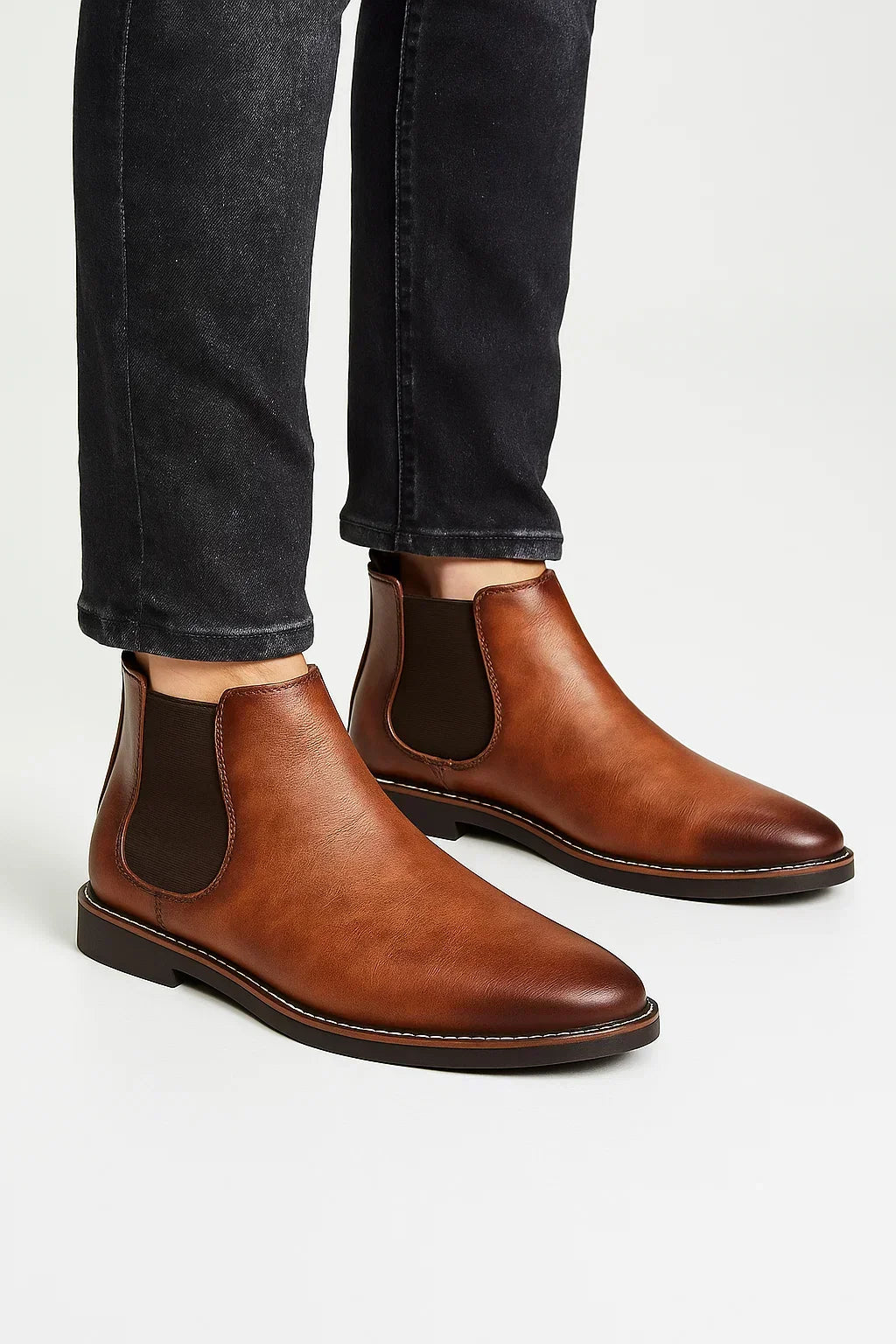 Botas Chelsea de Cuero Sintético Retro