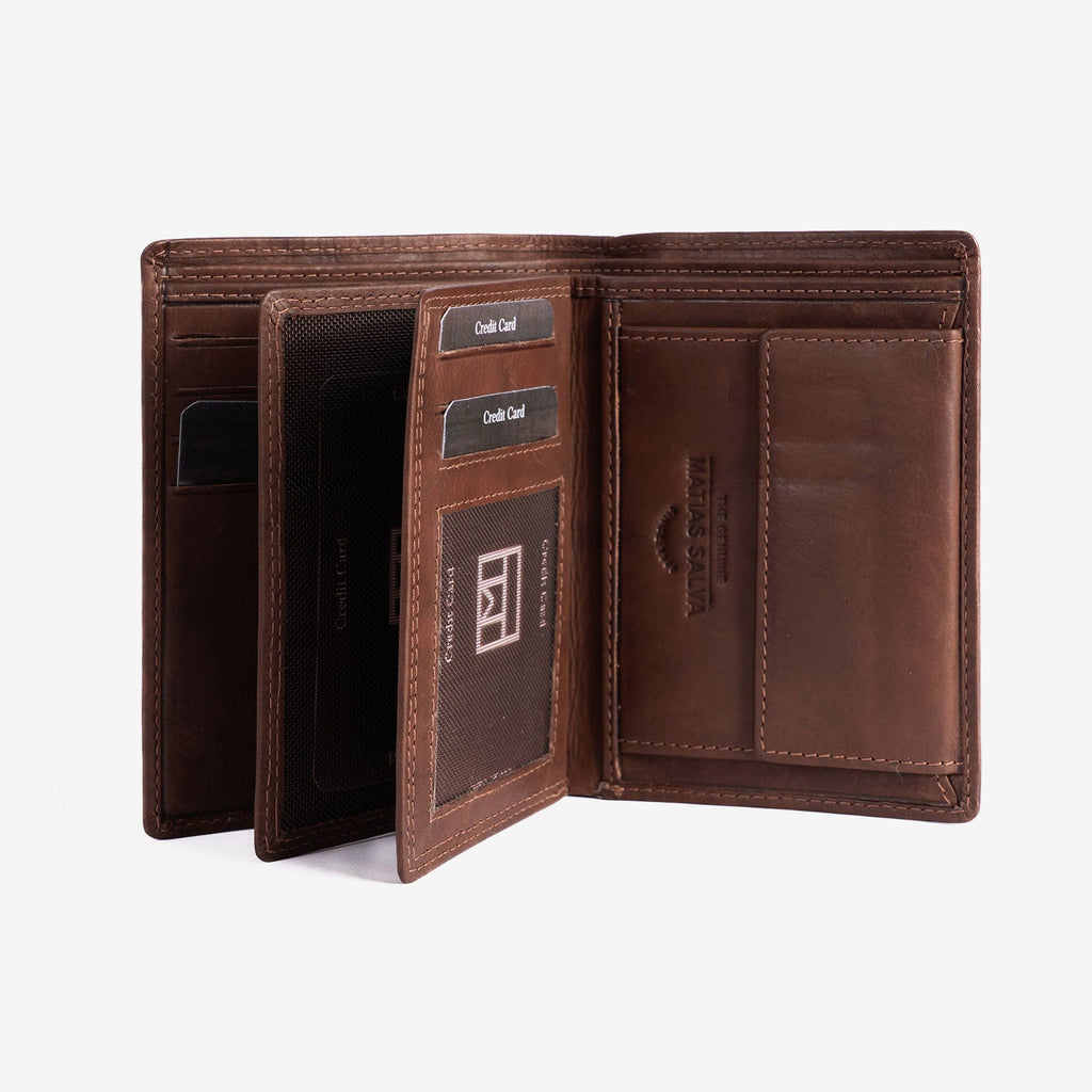 Cartera de Piel para Hombre 9,5x12,5 cm (Serie New Antic)