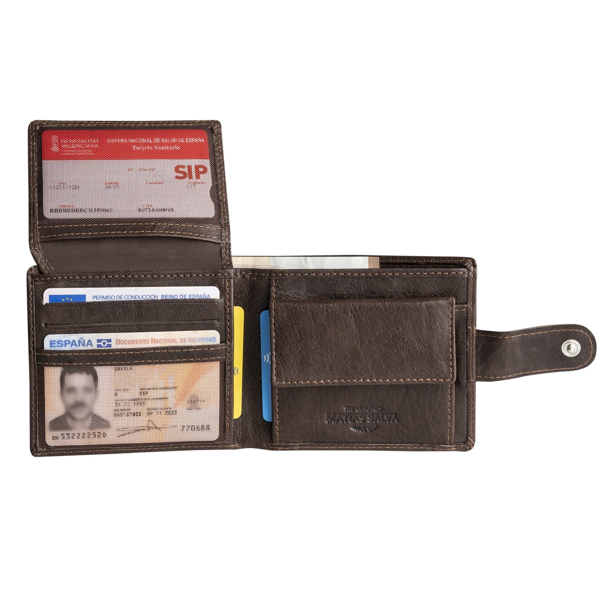 Cartera de Piel para Hombre 10,5x9 cm