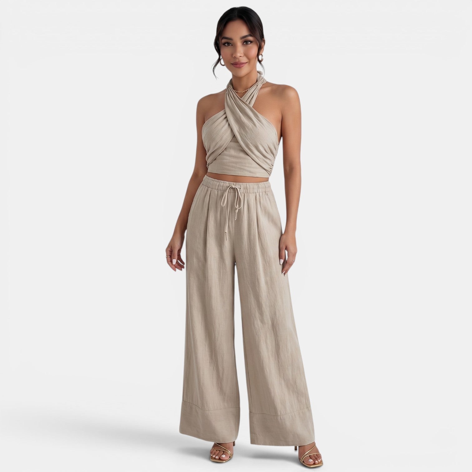 Conjunto Mujer Lino Verano Elegante
