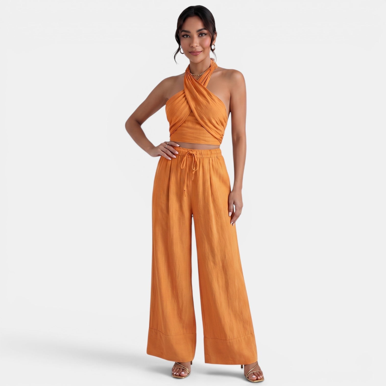 Conjunto Mujer Lino Verano Elegante