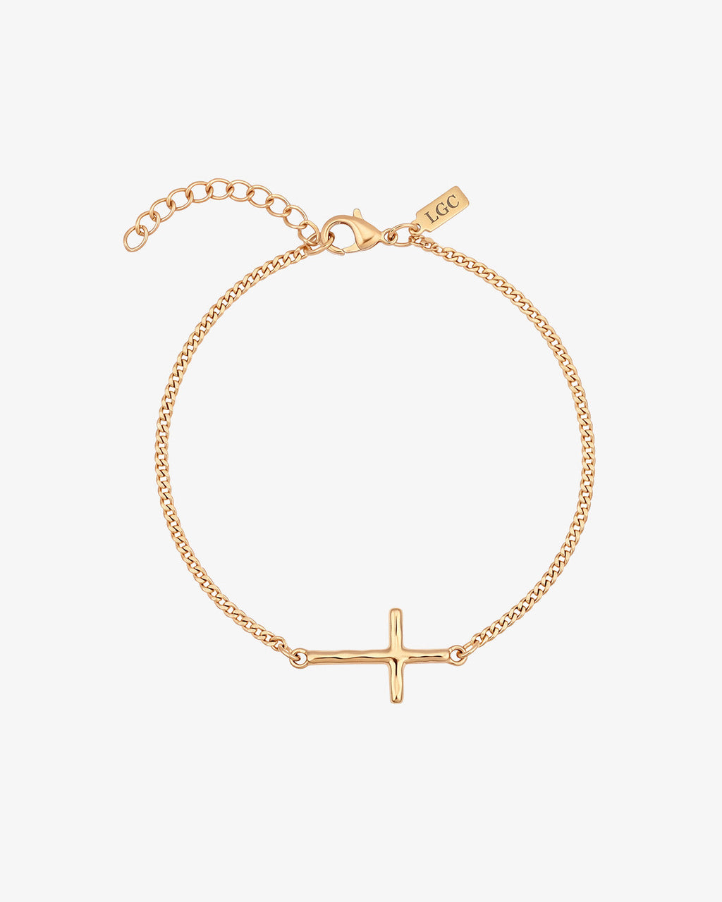 Pulsera de Oro con Colgante de Cruz