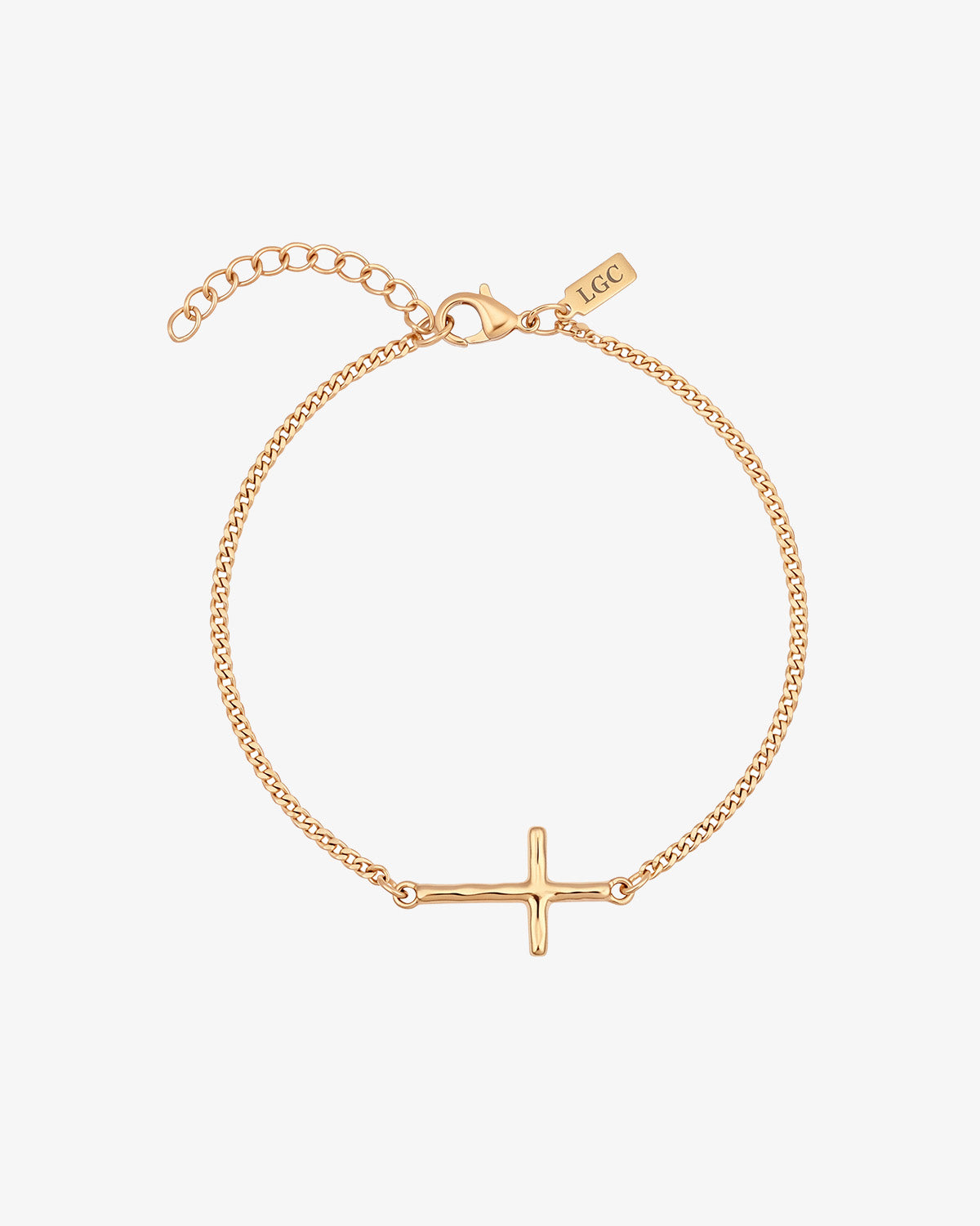 Pulsera de Oro con Colgante de Cruz