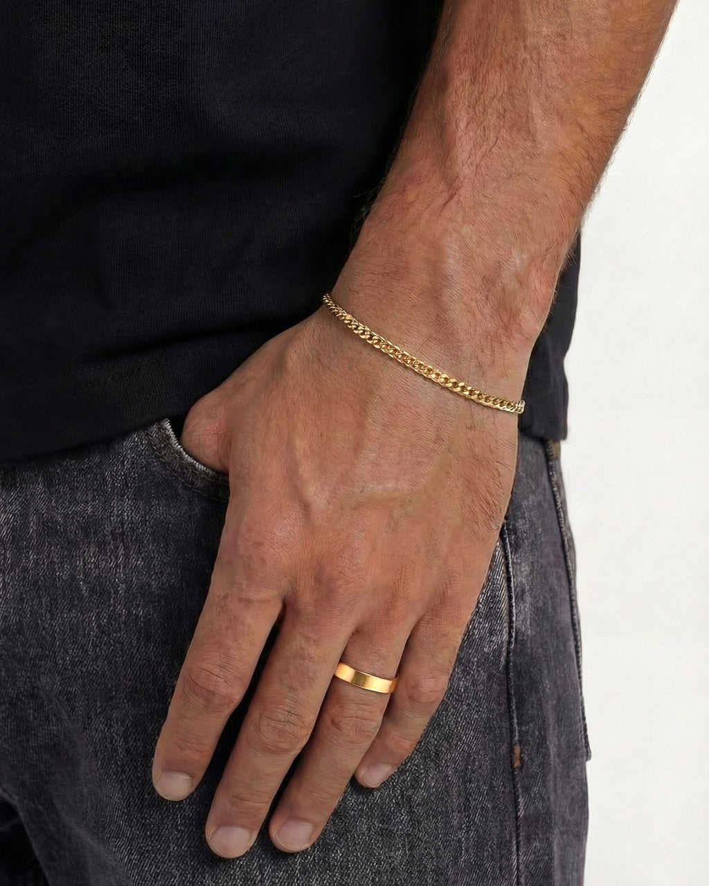 Pulsera de Oro Eslabón Cubano