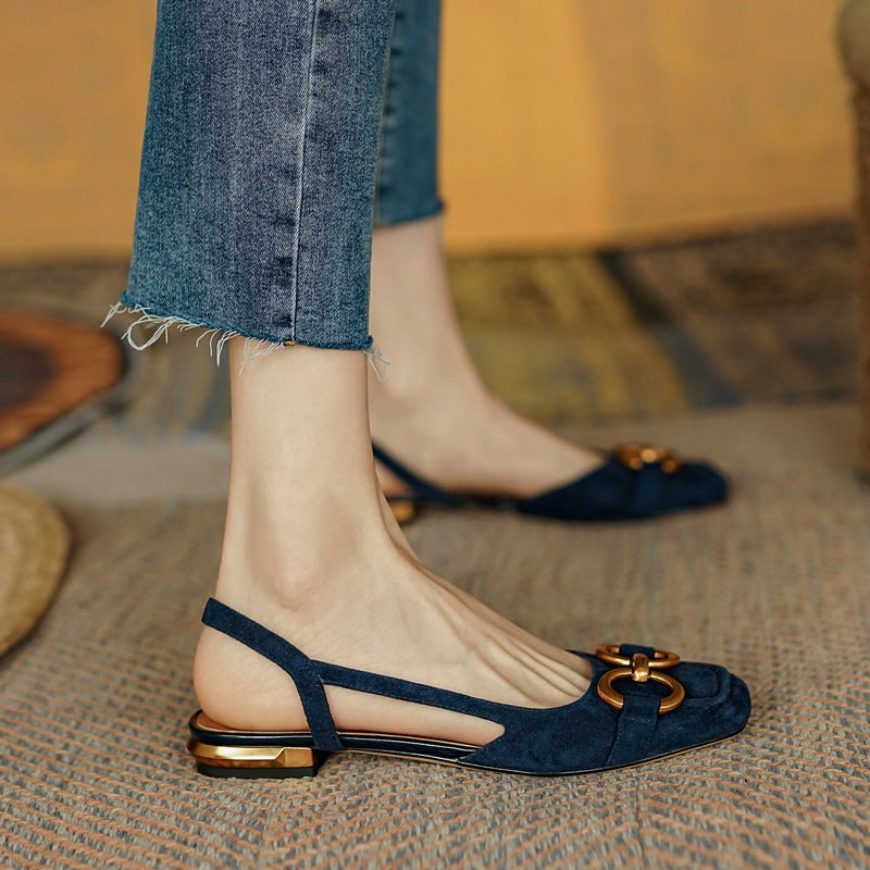 Sandalias Slingback con Hebilla
