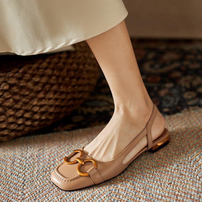 Sandalias Slingback con Hebilla