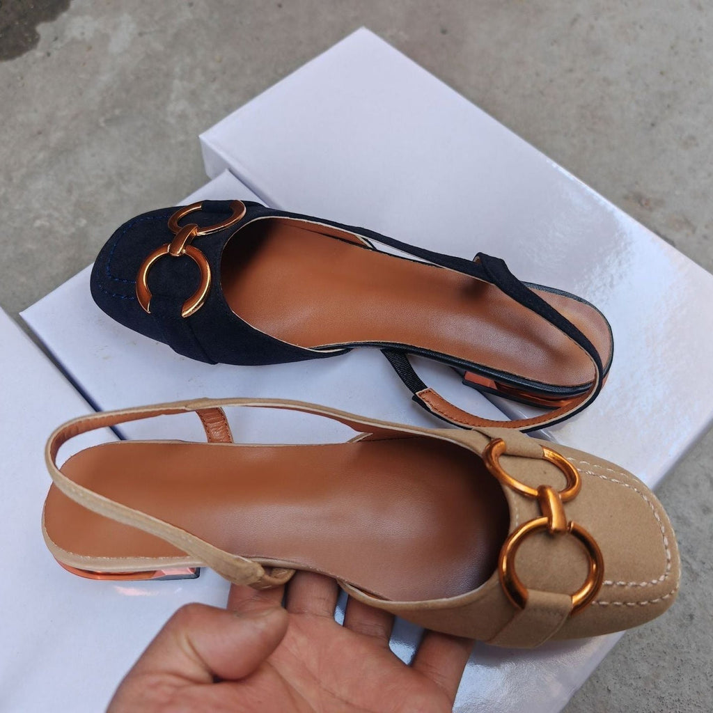 Sandalias Slingback con Hebilla