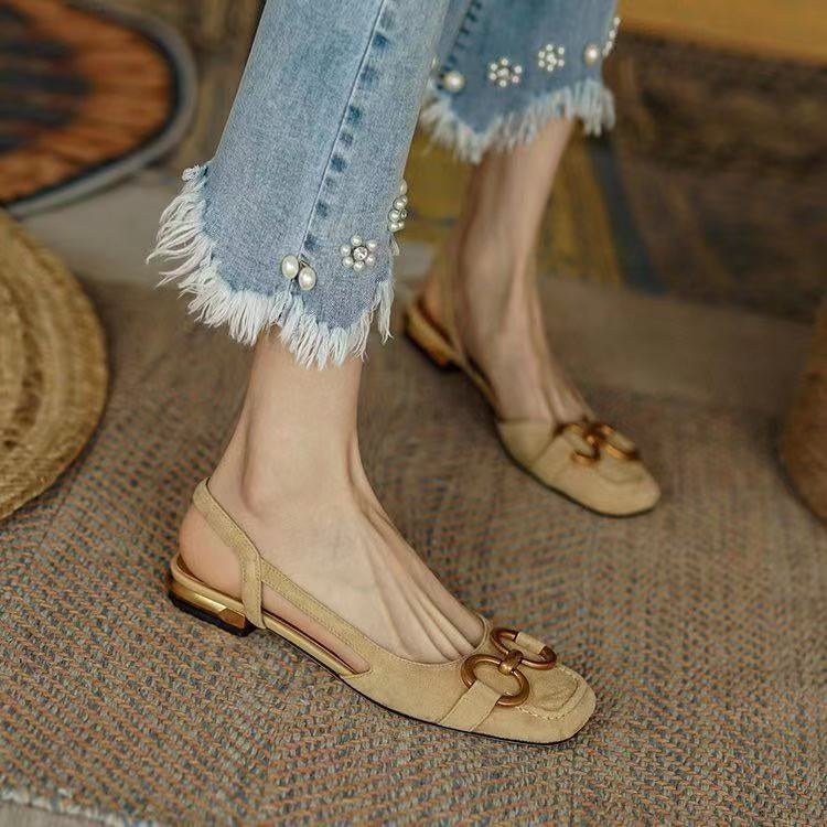Sandalias Slingback con Hebilla