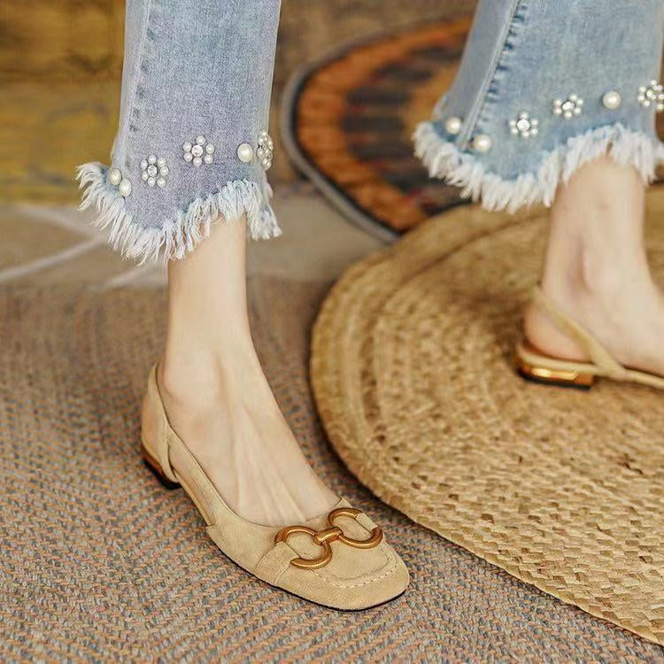 Sandalias Slingback con Hebilla