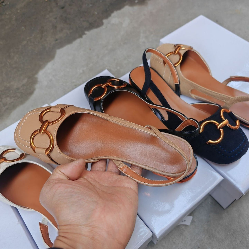 Sandalias Slingback con Hebilla