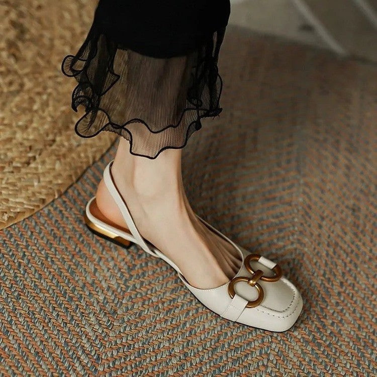 Sandalias Slingback con Hebilla