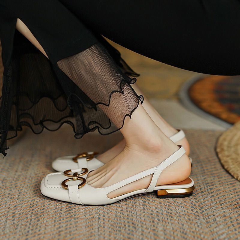 Sandalias Slingback con Hebilla