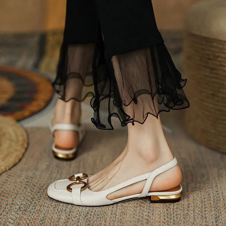 Sandalias Slingback con Hebilla