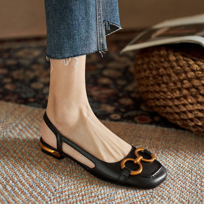 Sandalias Slingback con Hebilla