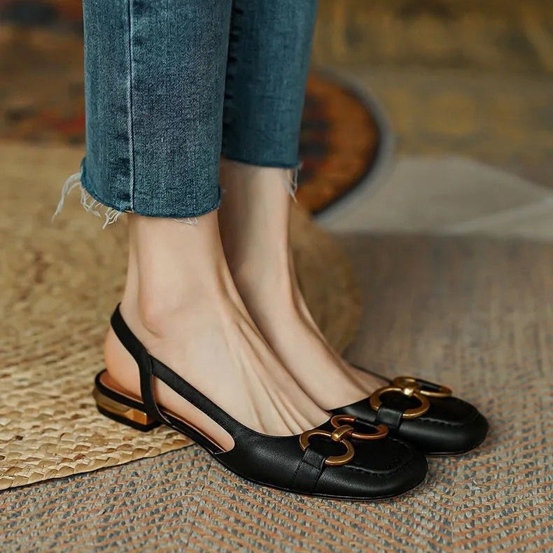 Sandalias Slingback con Hebilla