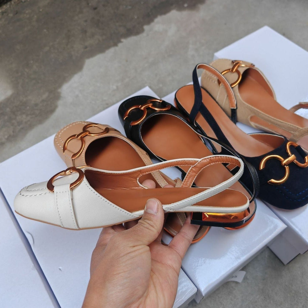 Sandalias Slingback con Hebilla