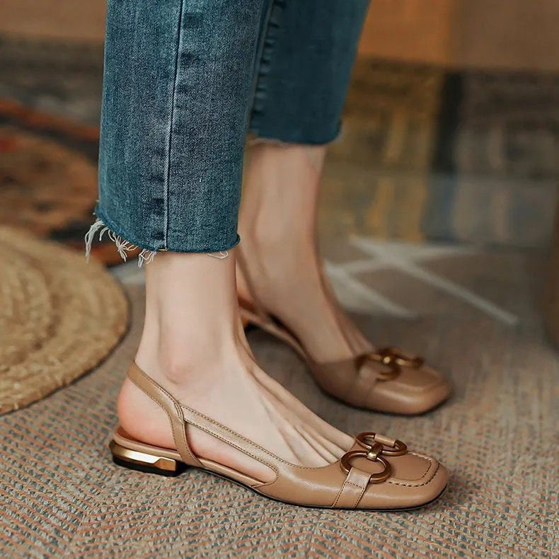 Sandalias Slingback con Hebilla