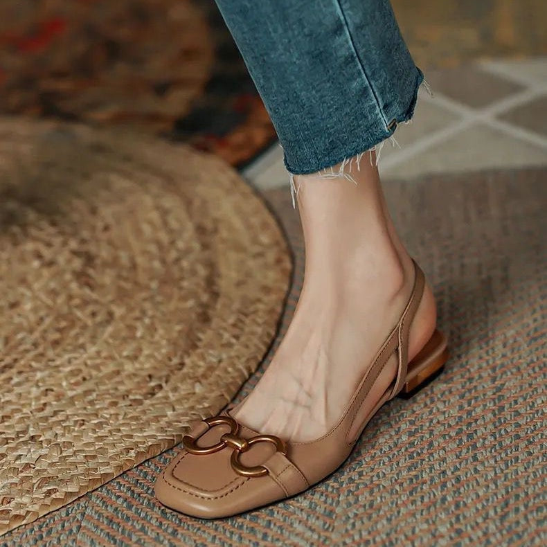 Sandalias Slingback con Hebilla