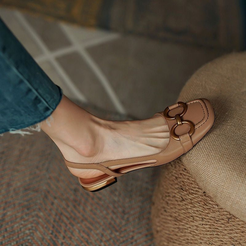 Sandalias Slingback con Hebilla