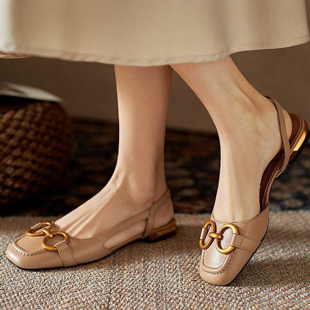 Sandalias Slingback con Hebilla