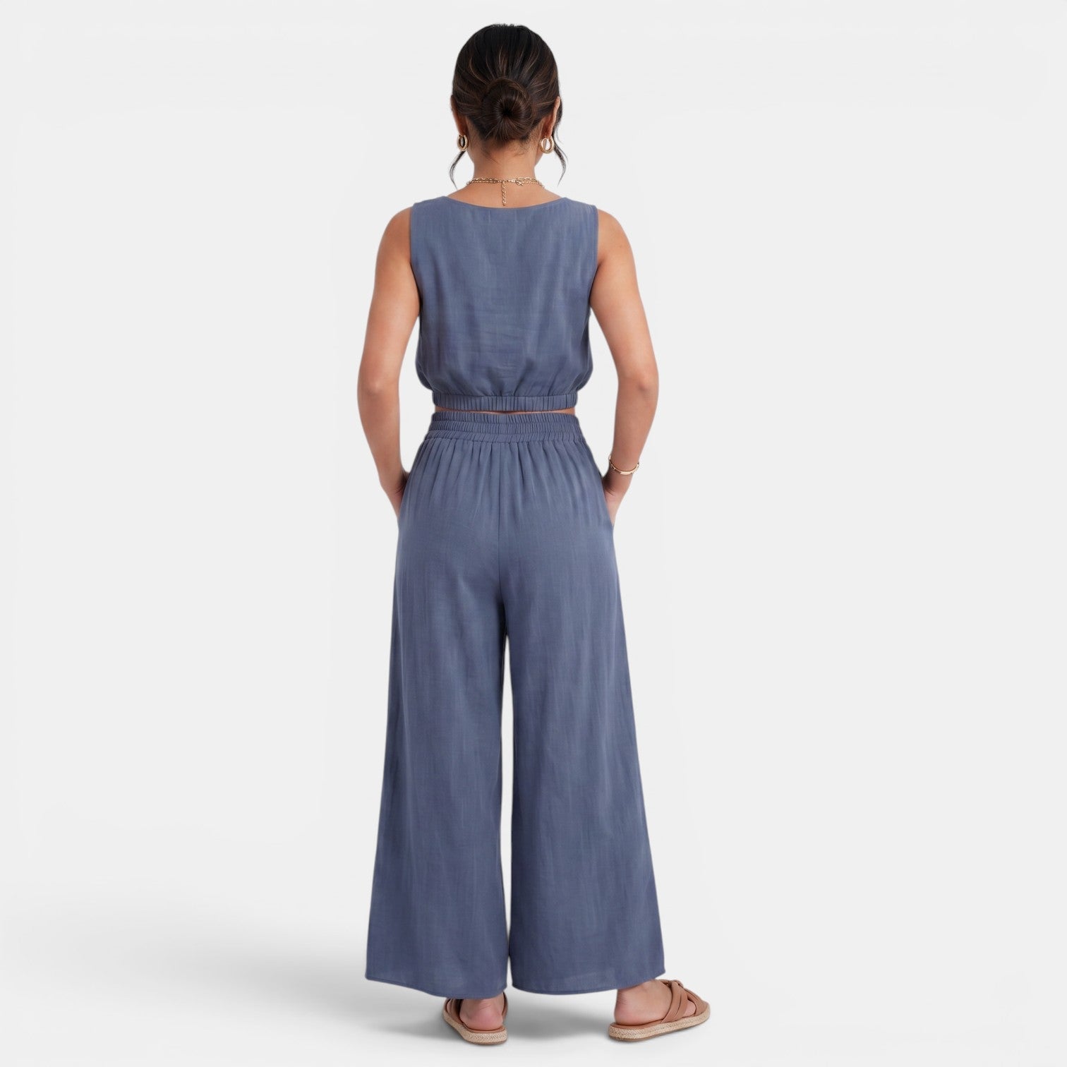 Conjunto Mujer Top y Pantalón Ancho