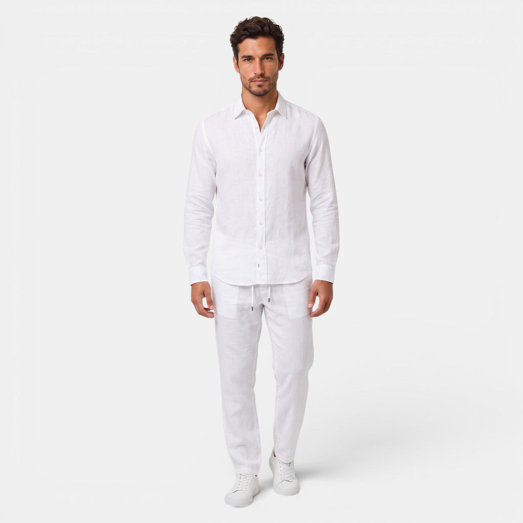 Conjunto de Lino Hombre Premium – Outfit Transpirable para Verano