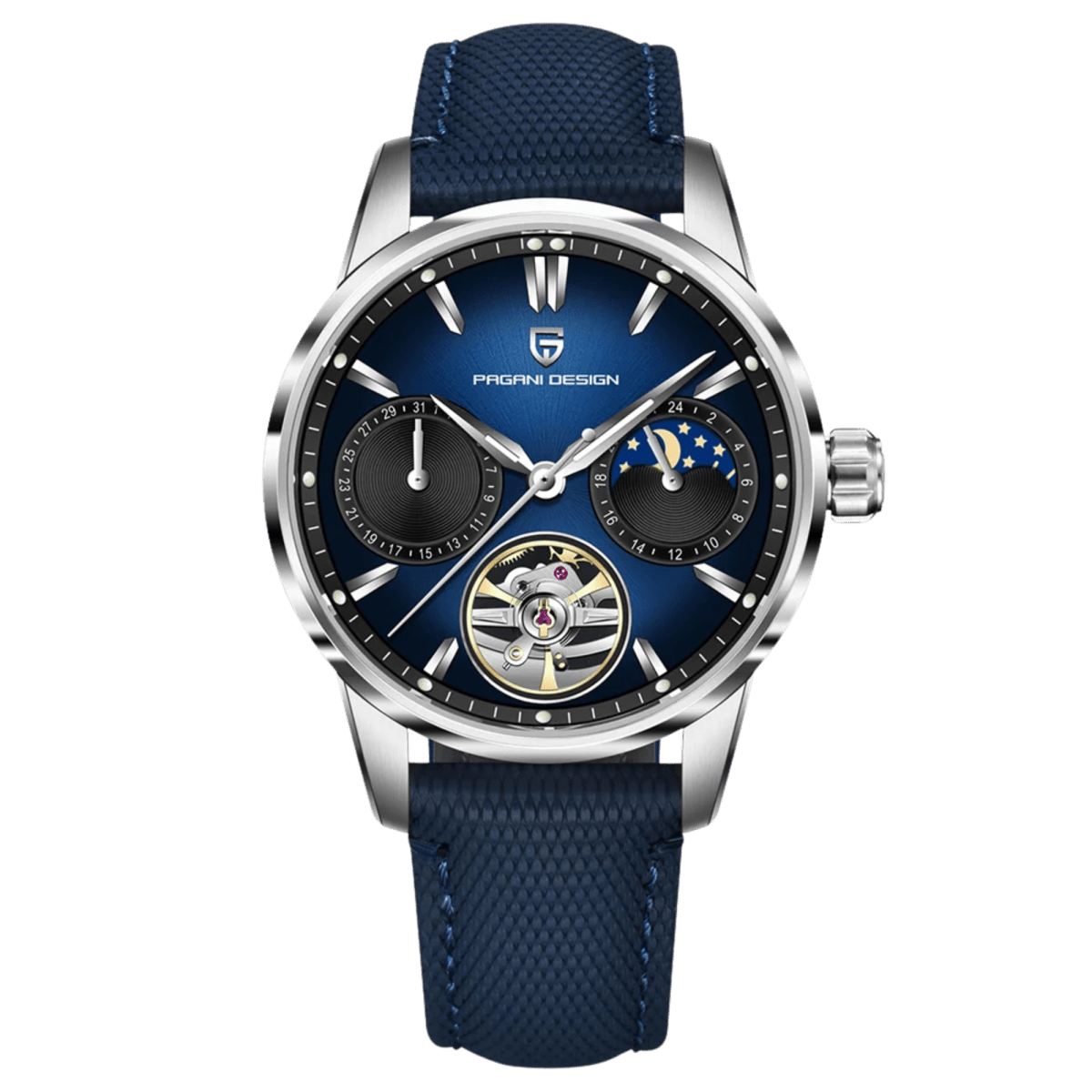 Pagani Design PD-YS021 – Reloj Automático con Correa de Piel Sintética