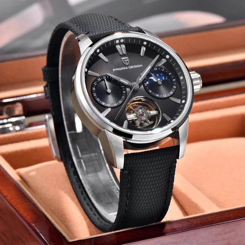 Pagani Design PD-YS021 – Reloj Automático con Correa de Piel Sintética