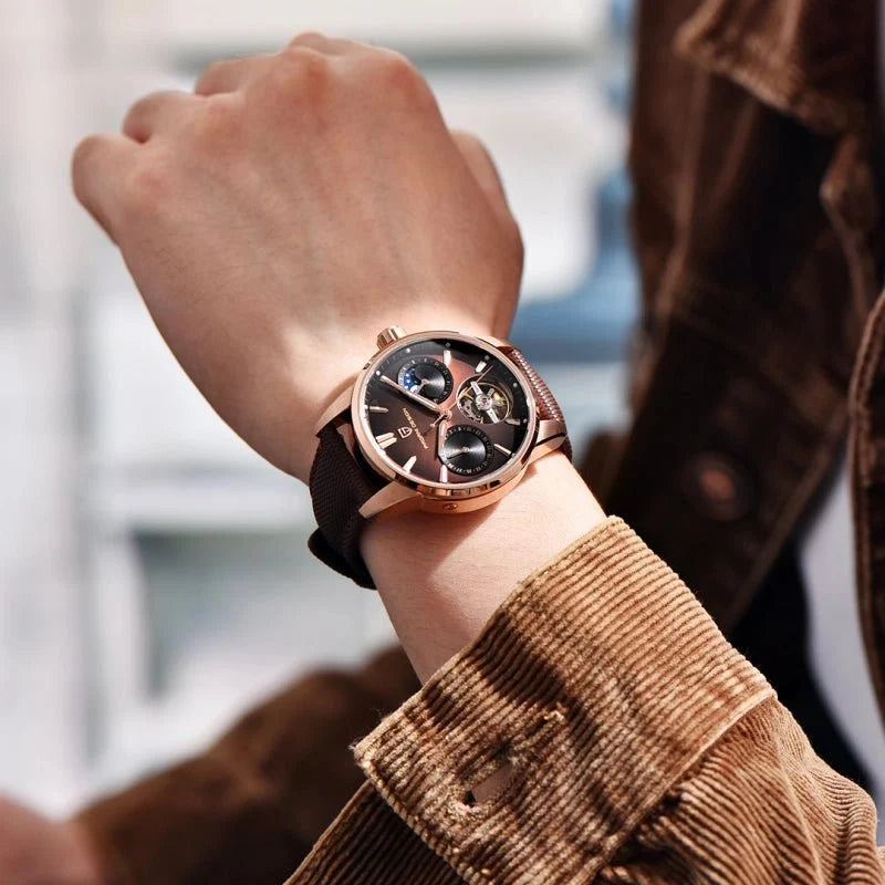 Pagani Design PD-YS021 – Reloj Automático con Correa de Piel Sintética