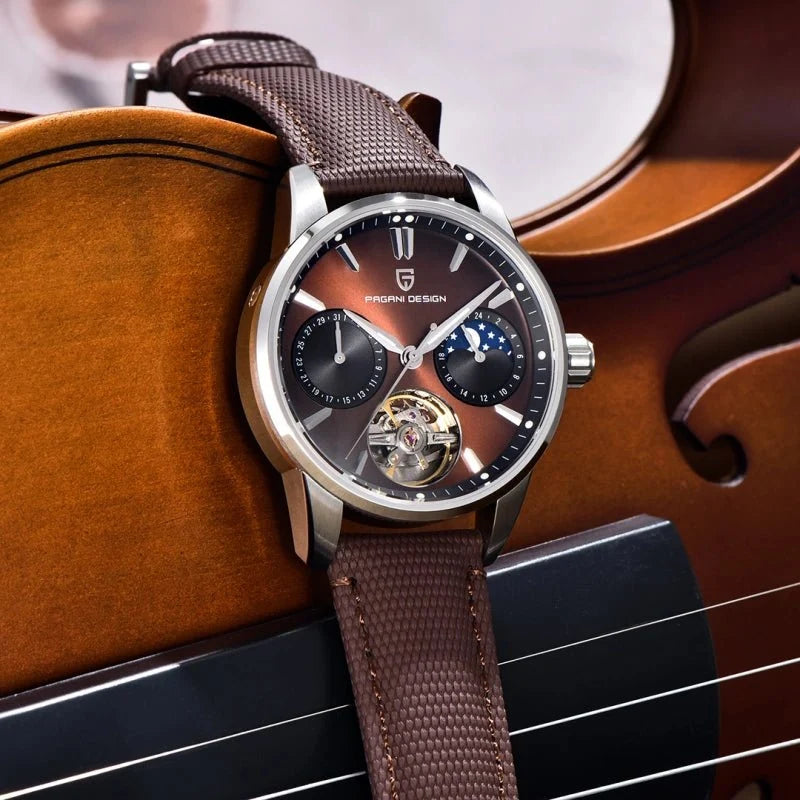 Pagani Design PD-YS021 – Reloj Automático con Correa de Piel Sintética