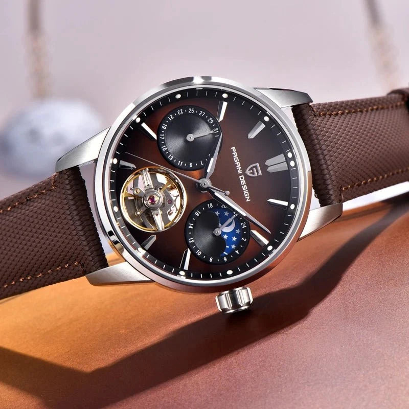 Pagani Design PD-YS021 – Reloj Automático con Correa de Piel Sintética